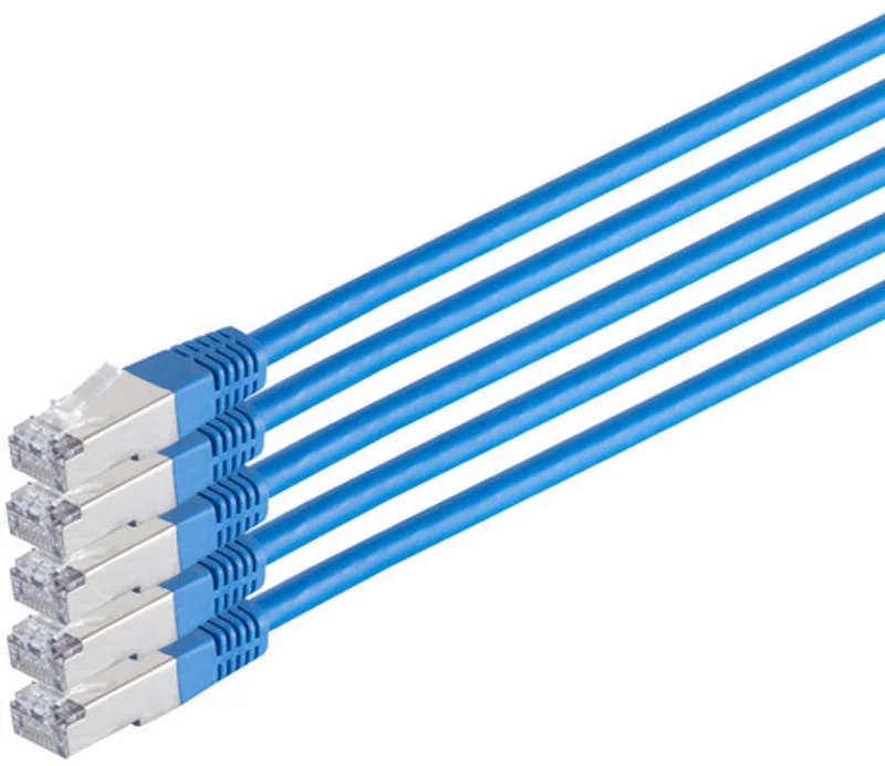 Patchkabel cat 6 S/FTP PIMF HF VE5 blau 1m von S-Impuls in Blau – Produktfoto