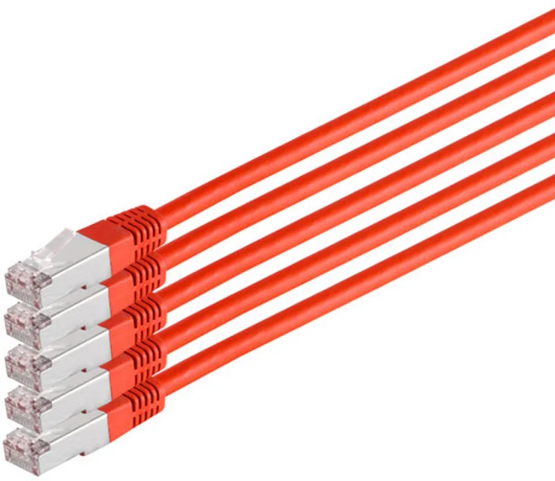 Patchkabel cat 6 S/FTP PIMF HF VE5 rot 0,25m de S-Impuls en Rouge – photo produit