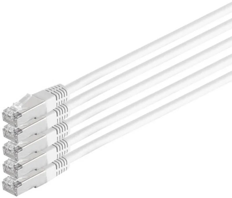Patchkabel cat 6 S/FTP PIMF HF VE5 weiß 0,25m by S-Impuls in White – product photo