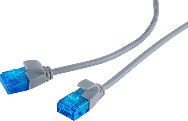 Patchkabel cat. 6 U/UTP slim, grau 10m van S-Impuls in Grijs – productfoto