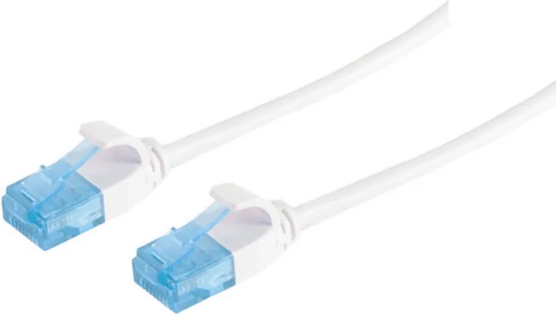 Patchkabel cat. 6 U/UTP slim, weiß 5m van S-Impuls in Wit – productfoto
