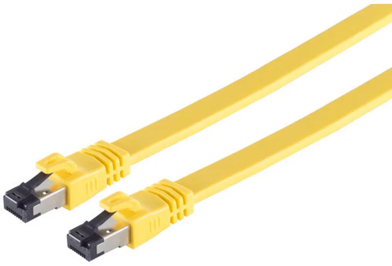 Patchkabel CAT 8.1 flach LSZH gelb 7,5m von S-Impuls – Produktfoto