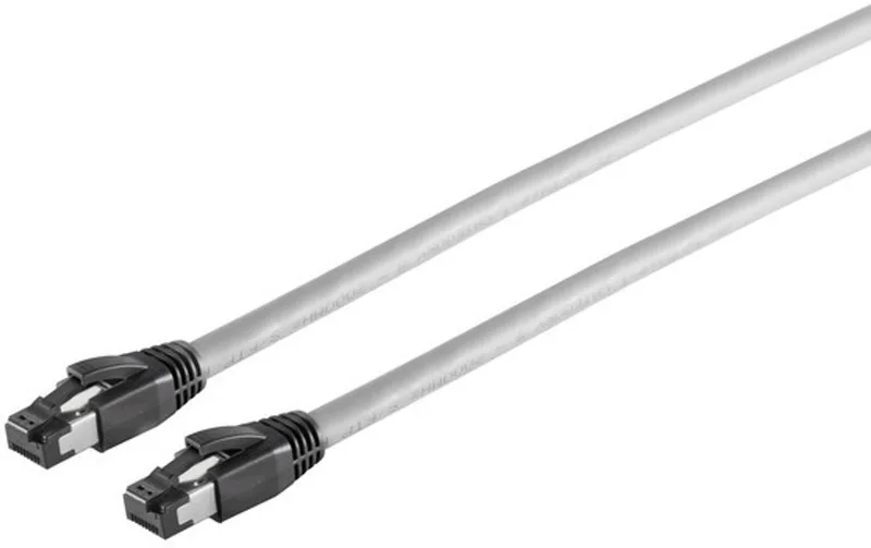 Patchkabel cat 8.1 S/FTP PIMF Halogenfrei grau 1m fra S-Impuls – produktbillede