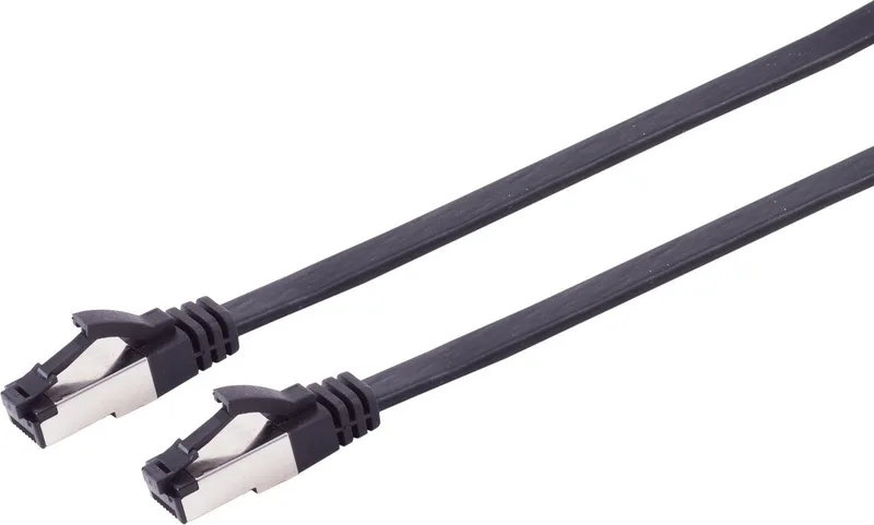Patchkabel CAT 8.1 U/FTP PIMF, flach TPE schwarz 7,5m by S-Impuls in Black – product photo