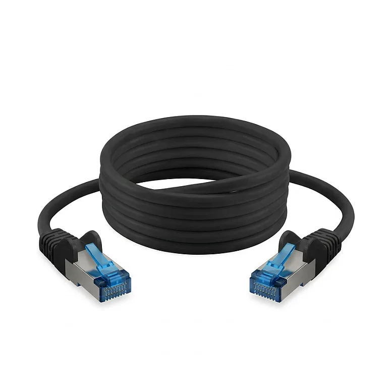Patchkabel CAT6a RJ45 S/FTP PiMF 1m Schwarz de S-Impuls – photo produit