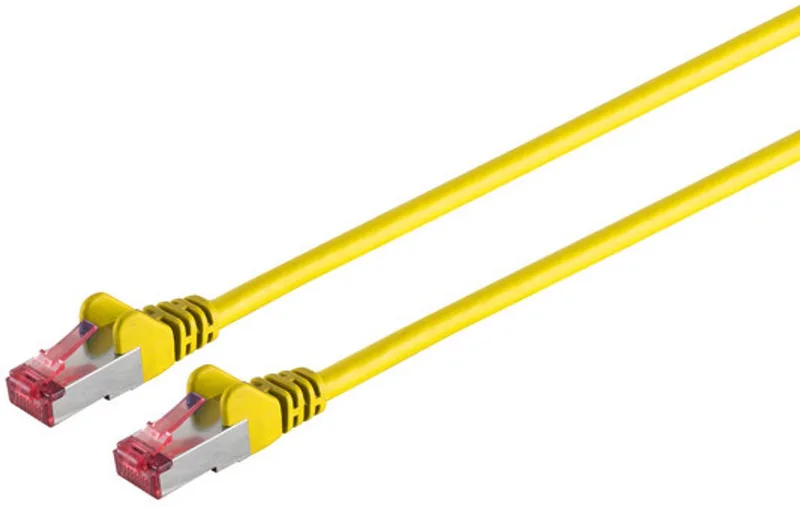 Patchkabel cat6A S/FTP PIMF Halogenfrei gelb 15m fra S-Impuls – produktbillede