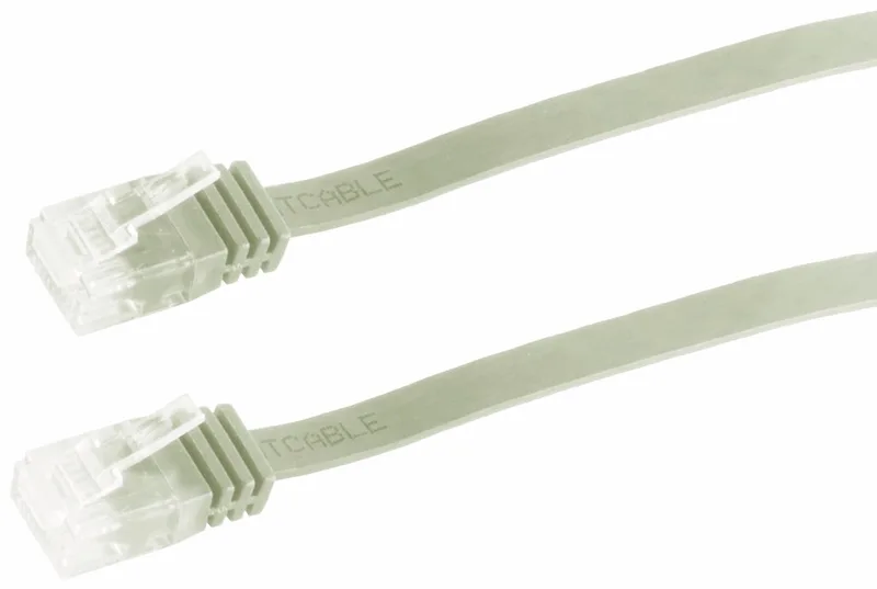 Patchkabel-Flachkabel U/UTP cat. 6 slim 15m de S-Impuls en Transparent – photo produit