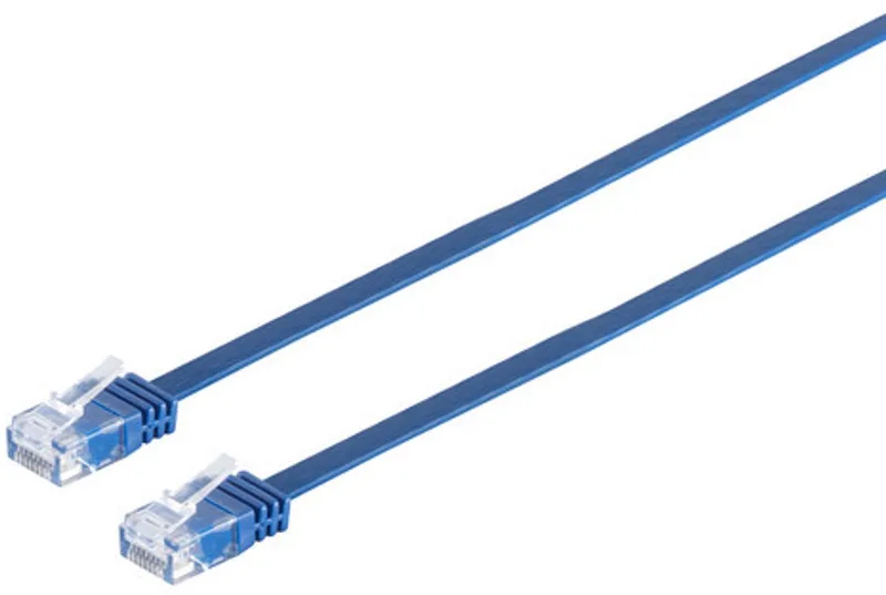 Patchkabel-Flachkabel U/UTP cat. 6 slim blau 15m by S-Impuls in Blue – product photo