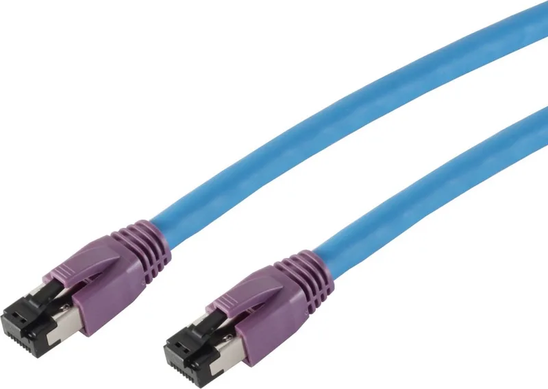 Premium S/FTP CAT8.1 40 Gigabit netwerkkabel / LSZH - 2 meter från S-Impuls i Blå – produktbild