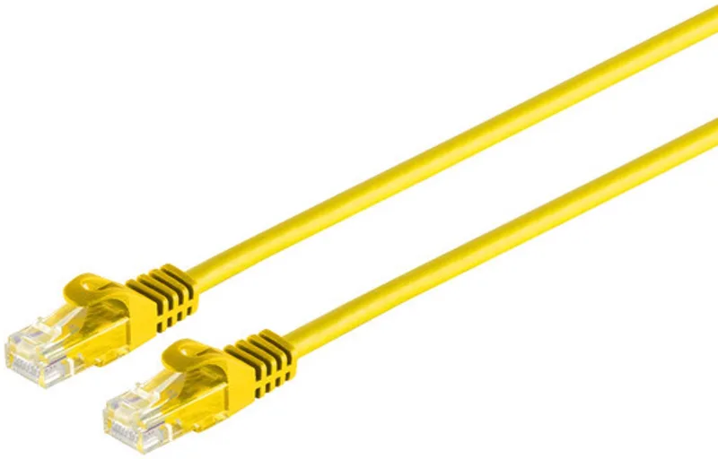 RJ45 Patchkabel CAT 7 Rohkabel U/UTP 7,5m von S-Impuls in Gelb – Produktfoto