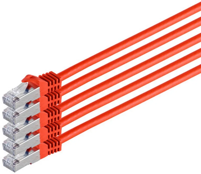 RJ45 Patchkabel m. CAT 7 Rohkabel PIMF rot 1m by S-Impuls in Grey – product photo