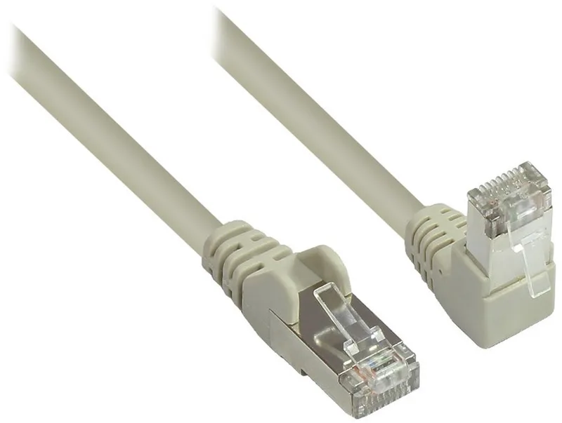 S/FTP CAT6 Gigabit netwerkkabel haaks/recht / 0,25 meter från S-Impuls i Grå – produktbild