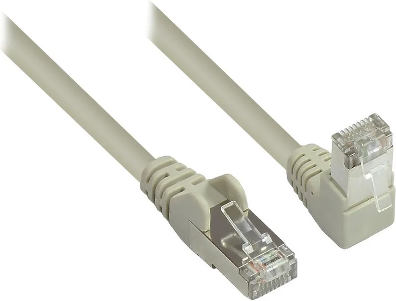 S/FTP CAT6 Gigabit netwerkkabel haaks/recht / 1 meter från S-Impuls i Grå – produktbild