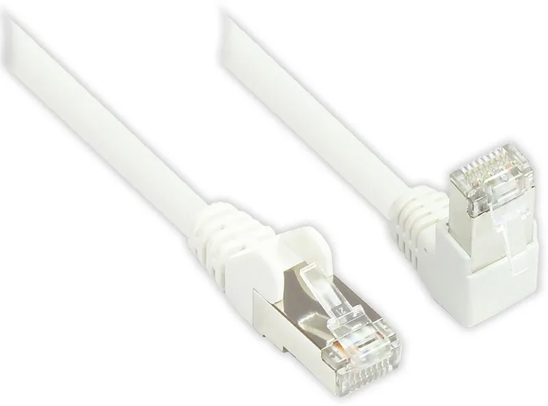 S/FTP CAT6 Gigabit netwerkkabel haaks/recht / 10 meter van S-Impuls in Wit – productfoto