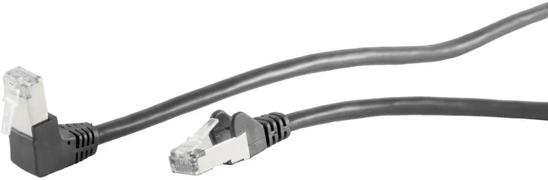 S/FTP CAT6 Gigabit netwerkkabel haaks/recht / 10 meter van S-Impuls in Zwart – productfoto