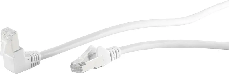 S/FTP CAT6 Gigabit netwerkkabel haaks/recht / 20 meter van S-Impuls in Wit – productfoto