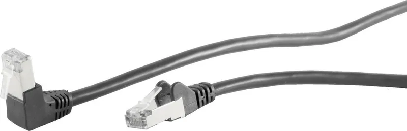 S/FTP CAT6 Gigabit netwerkkabel haaks/recht / 20 meter van S-Impuls in Zwart – productfoto