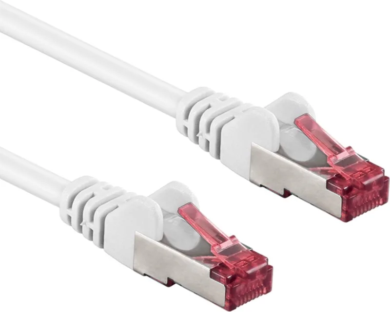 S/FTP CAT6A 10 Gigabit Netwerkkabel - CU - 0,15 meter från S-Impuls i Vit – produktbild