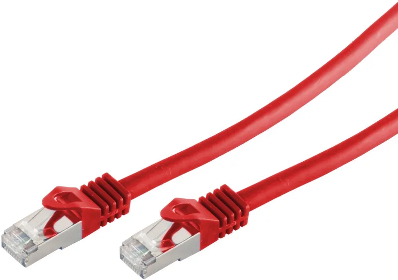 S/FTP CAT7 10 Gigabit netwerkkabel / LSZH - 50 meter från S-Impuls i Röd – produktbild