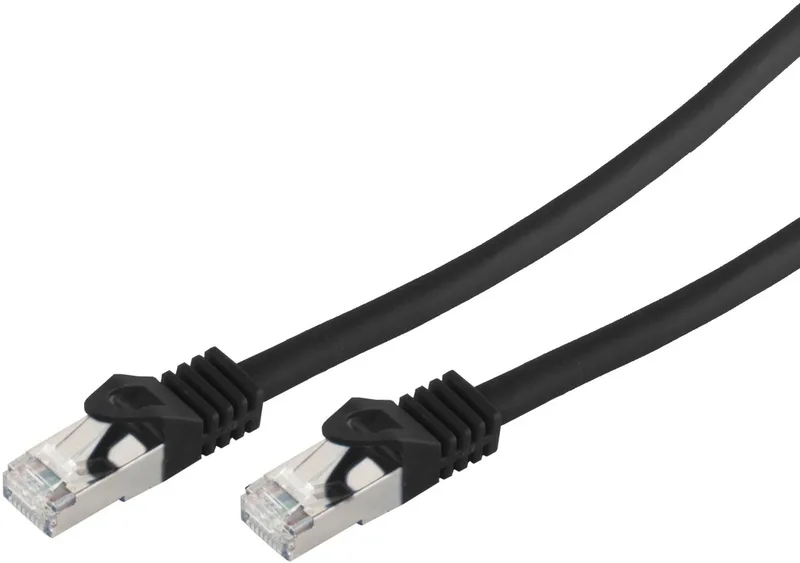 S/FTP CAT7 10 Gigabit netwerkkabel / LSZH - 50 meter från S-Impuls i Svart – produktbild