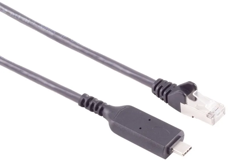 USB-C naar RJ45 LAN kabel | USB3.0 | CAT6 | 10 meter by S-Impuls in Black – product photo