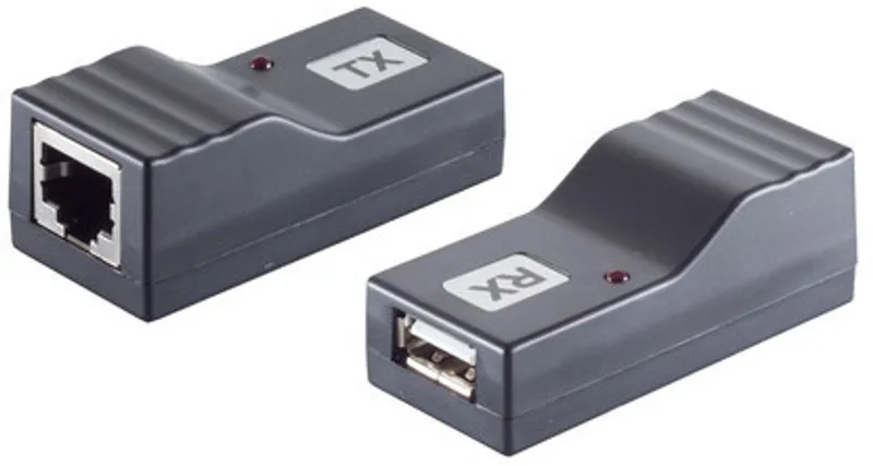 USB-Verlängerung über Cat 5e / Cat 6 Kabel de S-Impuls en Noir – photo produit