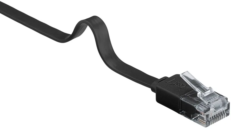 UTP CAT6 platte netwerkkabel | PVC | 2 meter från S-Impuls i Svart – produktbild