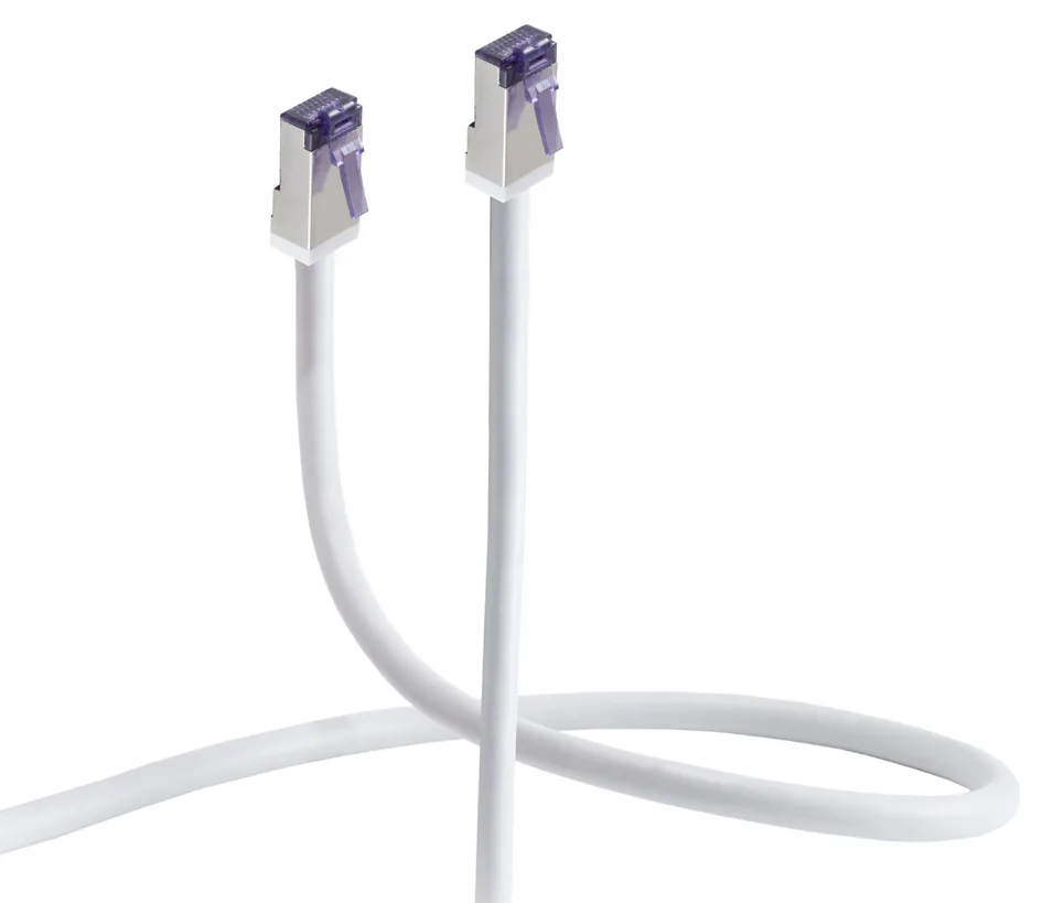 Patchkabel CAT 6A S/FTP flexibel 500MHz 10m wit van ShiverPeaks – productfoto
