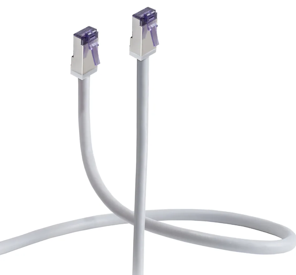 Patchkabel CAT 6A S/FTP flexibel 500MHz 25cm wit van ShiverPeaks – productfoto