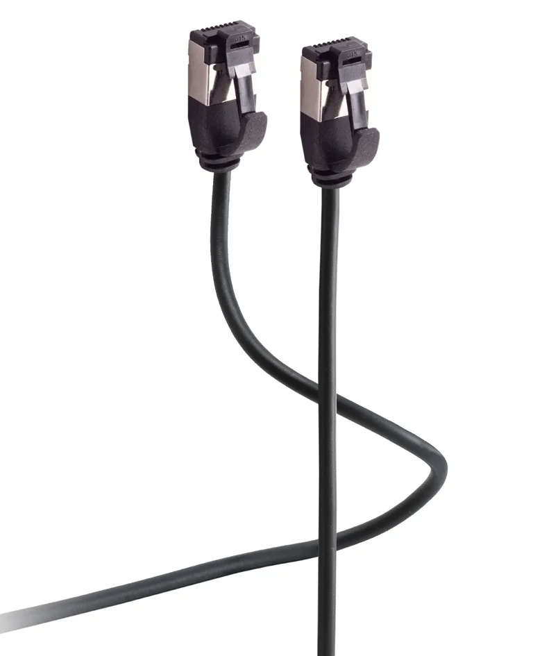Patchkabel CAT8.1 U/FTP extra dun TPE zwart 2m van ShiverPeaks – productfoto