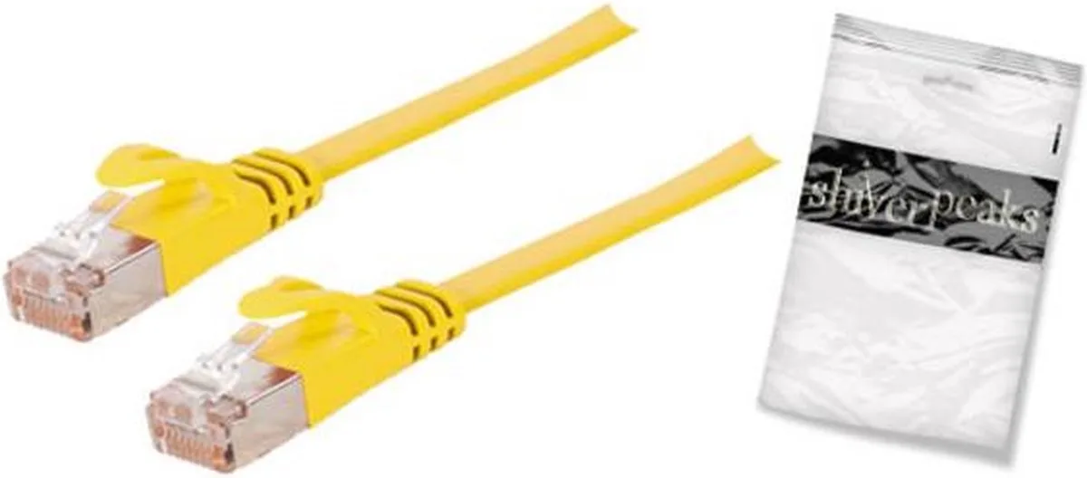 U/FTP, Cat.7, slim, 0.5m netwerkkabel 0,5 m Cat7 U/FTP (STP) van ShiverPeaks in Geel – productfoto