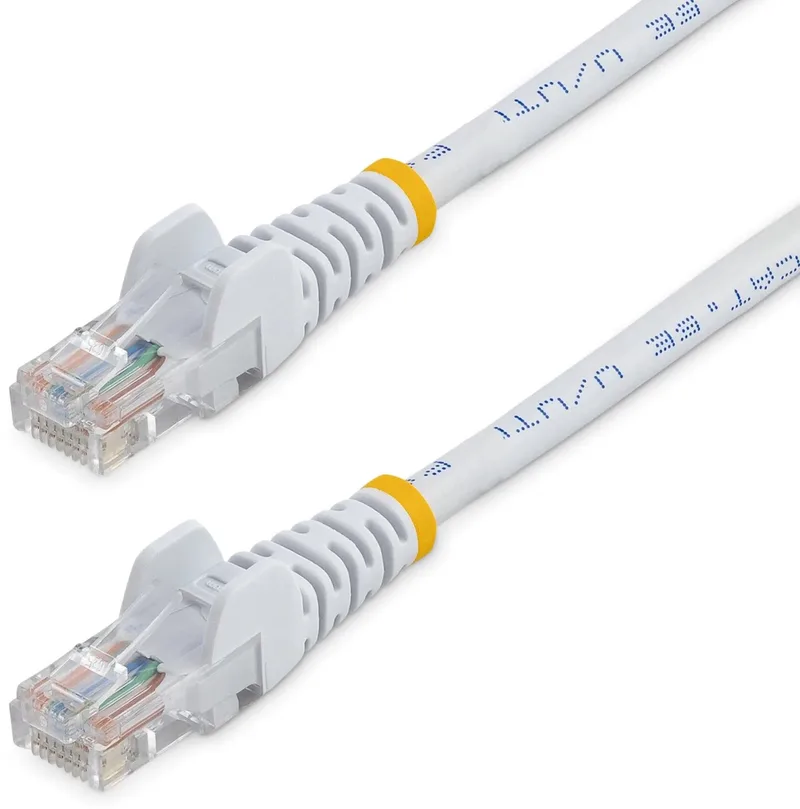 Cat5e Ethernet netwerkkabel met snagless RJ45 connectors - UTP kabel 10m från Startech i Vit – produktbild