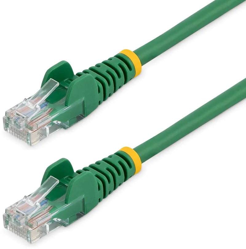 Cat5e Ethernet netwerkkabel met snagless RJ45 connectors - UTP kabel 0,5m från Startech i Grön – produktbild
