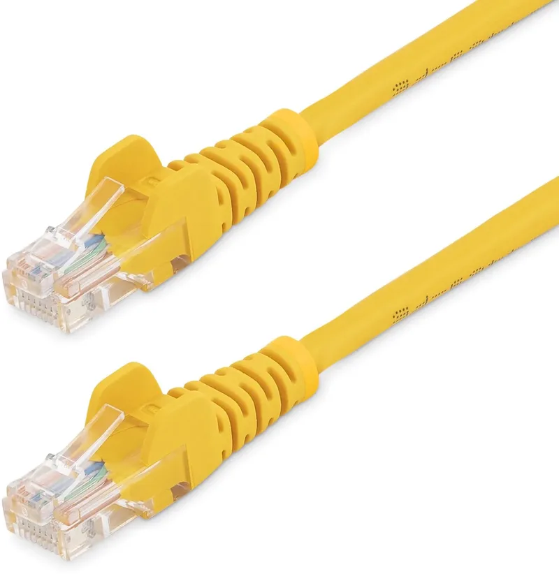 Cat5e Ethernet netwerkkabel met snagless RJ45 connectors - UTP kabel 10m från Startech i Gul – produktbild