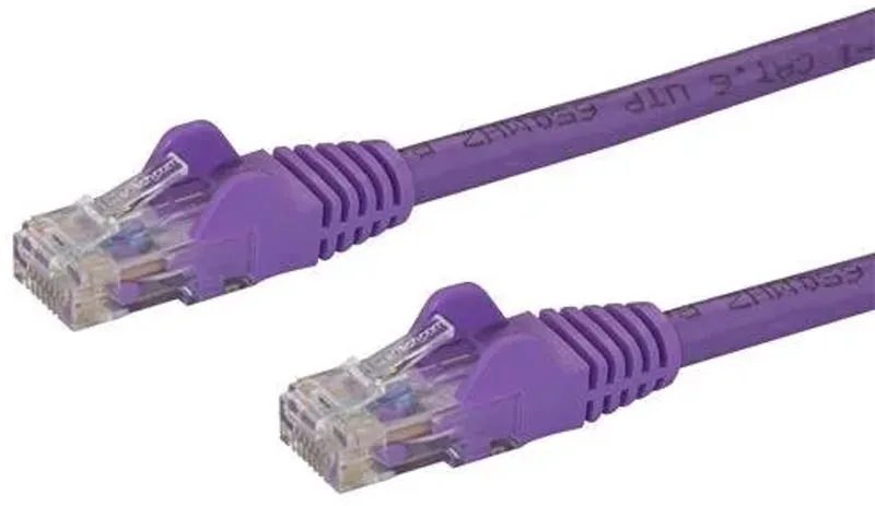 Cat6 netwerkkabel met snagless RJ45 connectoren - UTP patchkabel - 0,5m fra Startech i Lilla – produktbillede