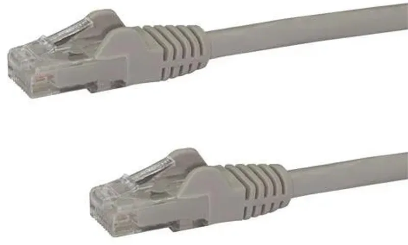 Cat6 patchkabel met snagless RJ45 connectors från Startech i Grå – produktbild