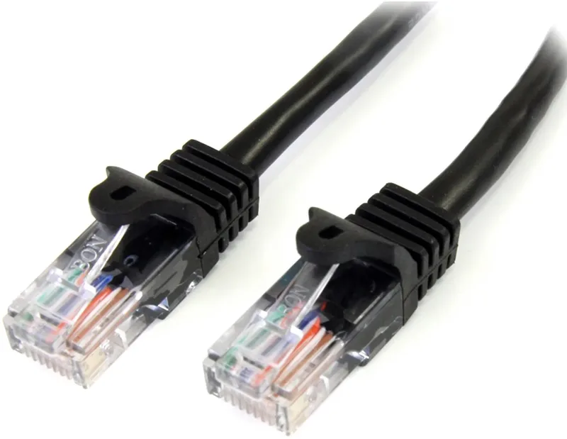 Startech 45PAT1MBK - Cat 5 UTP-kabel - RJ45 - 1 m by Startech in Black – product photo