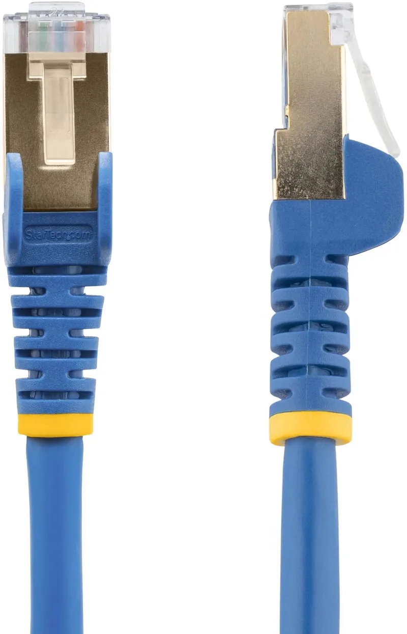StarTech.com 1,5m CAT6a Ethernet Kabel - 10 Gigabit Shielded Snagless RJ45 100W PoE Patchkabel - 10GbE STP Netwerkkabel met Trekontlasting - Fluke Getest/Bedrading is UL-gecertificeerd/TIA från Startech i Blå – produktbild