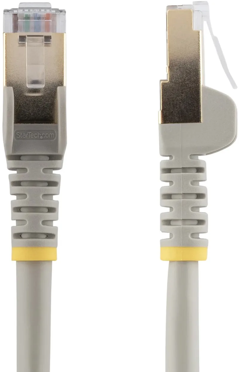 StarTech.com 1,5m CAT6a Ethernet Kabel - 10 Gigabit Shielded Snagless RJ45 100W PoE Patchkabel - 10GbE STP Netwerkkabel met Trekontlasting - Fluke Getest/Bedrading is UL-gecertificeerd/TIA by Startech in Grey – product photo