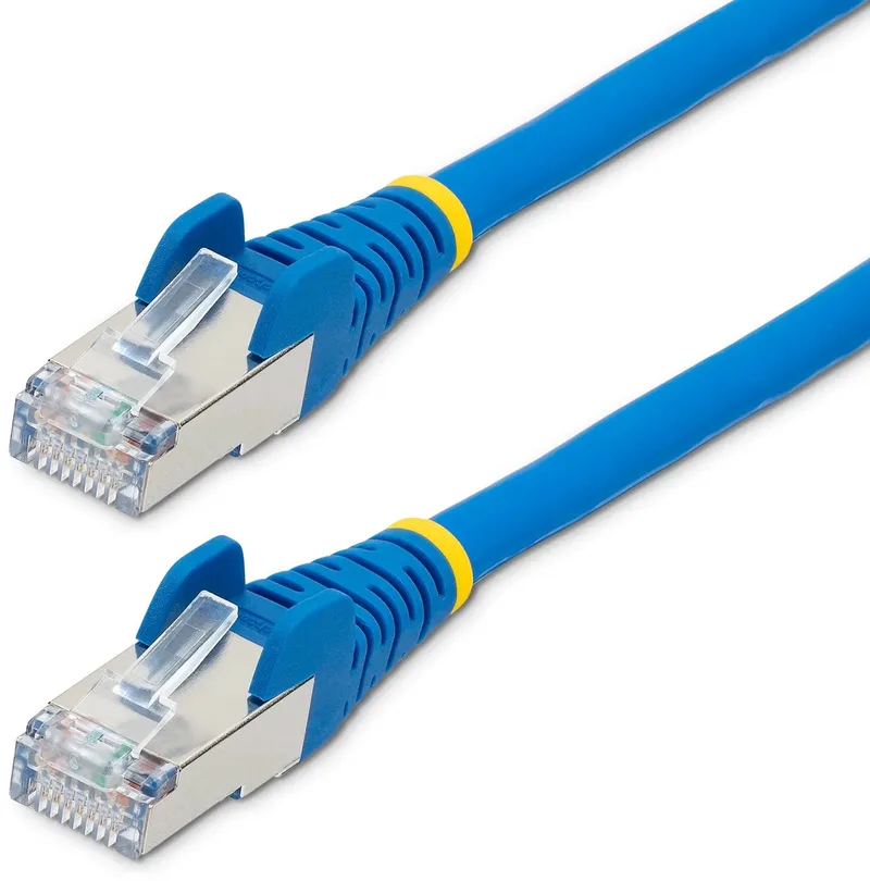 StarTech.com 1m CAT6a Ethernet Kabel, Low Smoke Zero Halogen (LSZH), 10GbE 500MHz 100W PoE++ Snagless RJ-45 S/FTP Netwerk Patch Kabel met Trekontlasting, Fluke Tested/ETL by Startech in Blue – product photo