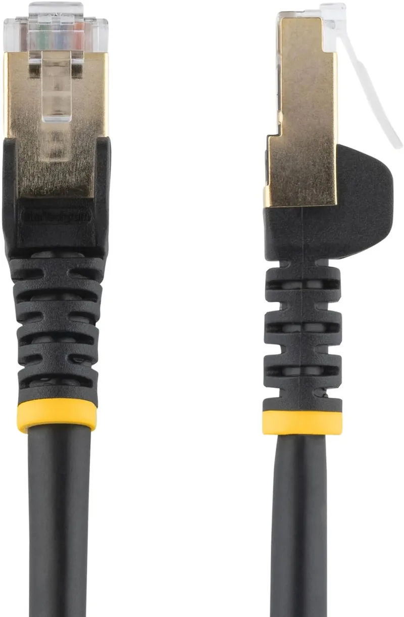 StarTech.com 3m CAT6a Ethernetkabel - 10Gb STP (F/FTP) Shielded Snagless 100W PoE LAN Internetkabel - 10Gbe Netwerk Patchkabel met Trekontlasting - Individueel getest - TIA/UL by Startech in Black – product photo