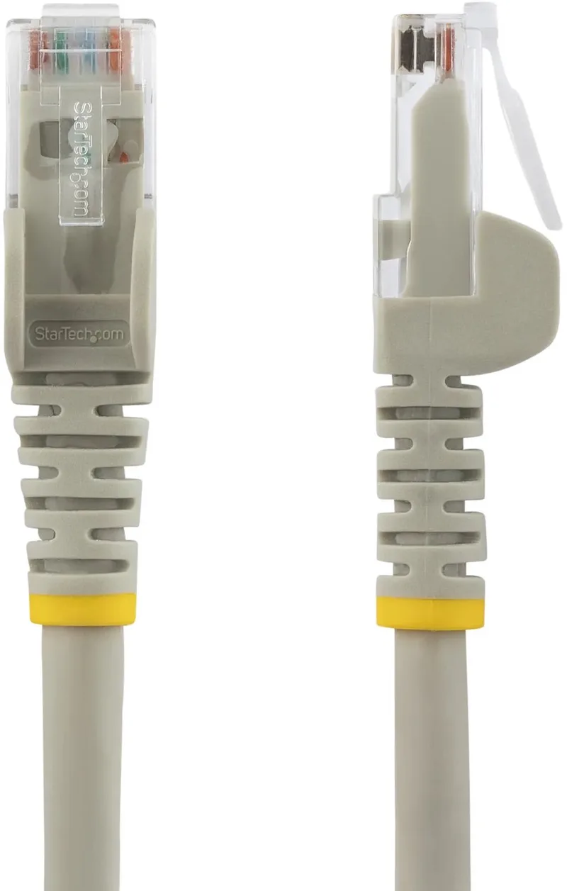 StarTech.com 5m CAT6 Ethernetkabel - LSZH - 10 Gb 250MHz 100W PoE Internetkabel - Snagless RJ45 10GbE UTP Netwerk Patchkabel met Trekontlasting - CAT 6 Kabel, ETL, 24AWG från Startech i Grå – produktbild