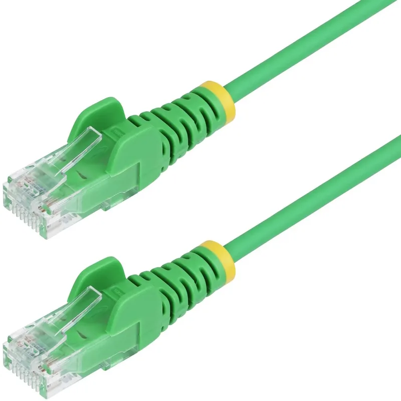 StarTech.com 5m Dunne CAT6 Ethernet Kabel, Snagless, 100W PoE, UTP, LSZH, 28AWG Pure Koperdraad, Slim RJ45 Netwerk Patchkabel met Trekontlasting, Fluke Getest från Startech i Grön – produktbild
