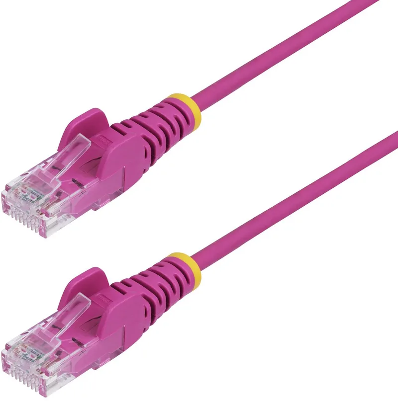 StarTech.com 7m Dunne CAT6 Ethernet Kabel, Snagless, 100W PoE, UTP, LSZH, 28AWG Pure Koperdraad, Slim RJ45 Netwerk Patchkabel met Trekontlasting, Fluke Getest by Startech in Pink – product photo