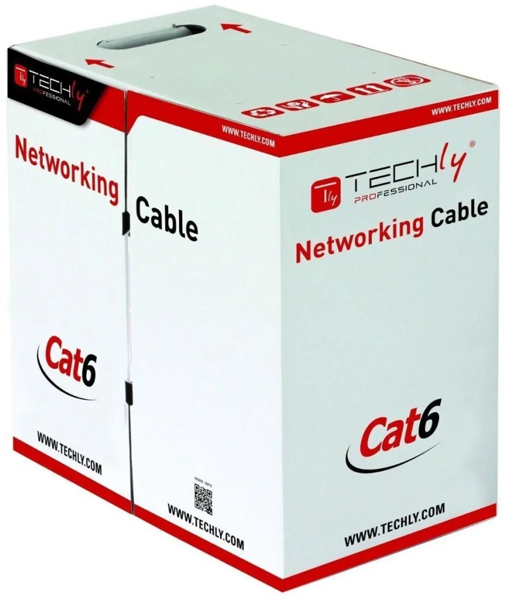 Serie - U/UTP Kabel - Cat6 - 305m - CCA van Techly in Grijs – productfoto
