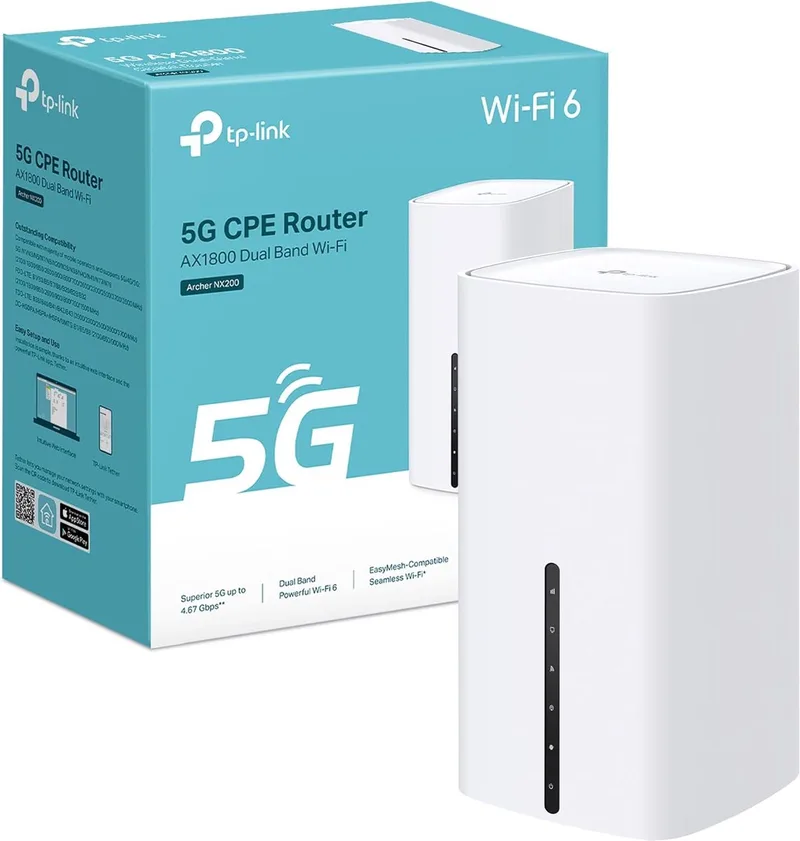Archer NX200 draadloze router Gigabit Ethernet Dual-band (2.4 GHz / 5 GHz) 5G fra TP-Link i Hvid – produktbillede