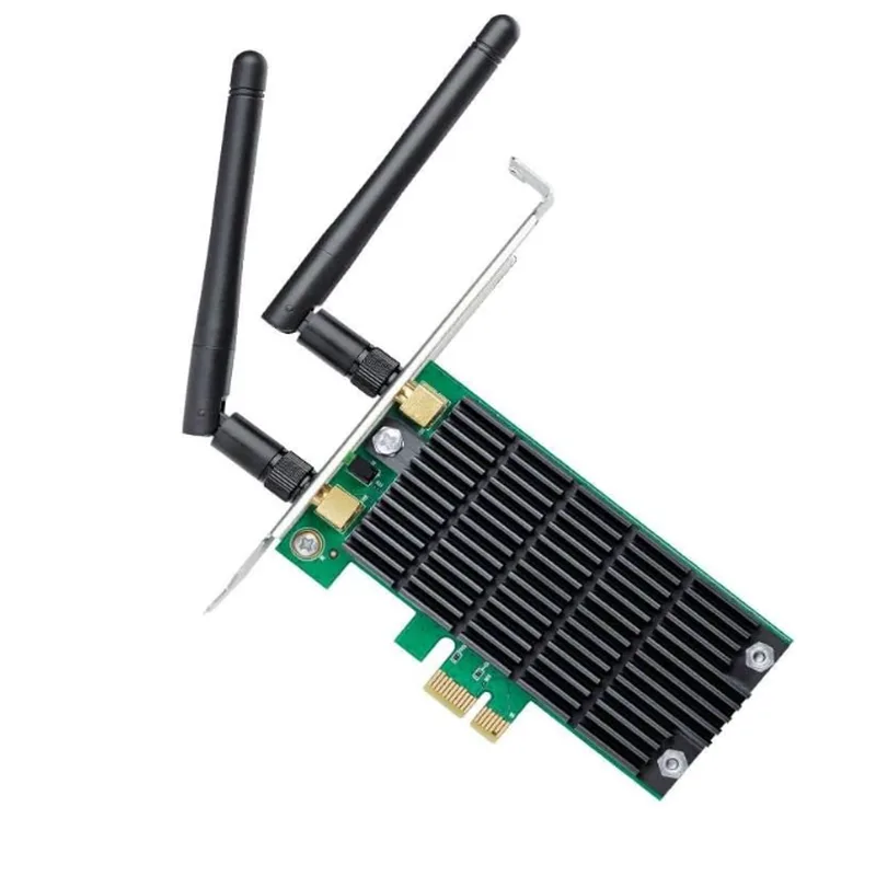 Archer T4E PCIe Netzwerkkarte, Dualband WLAN AC1200, abnehmbare Antennen, Beamforming, MIMO, kompatibel mit Windows 11/10/8.1/8/7/XP van TP-Link – productfoto