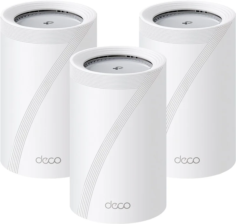 Deco BE65 Pro- Mesh Wifi - Wifi Versterker- Wifi7 -9300 Mbps - 5 Gbps - 3 pak de TP-Link en Blanc – photo produit