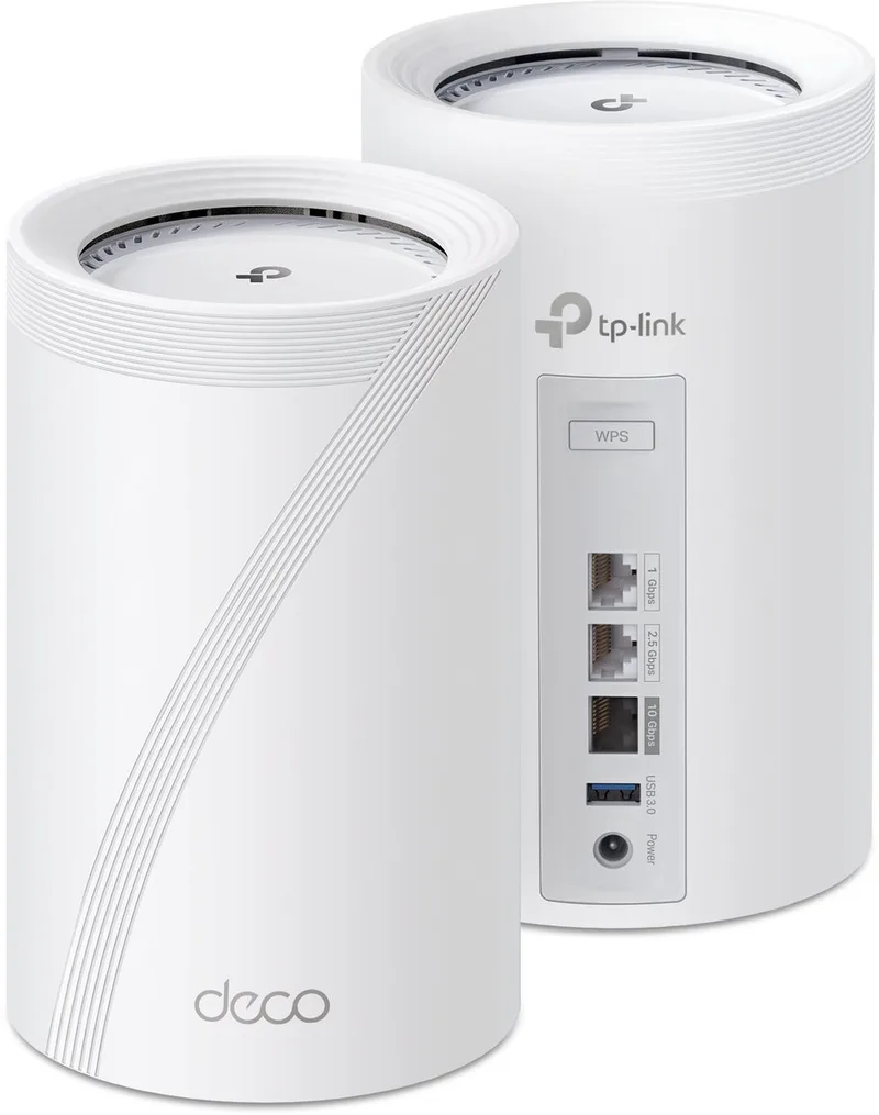 Deco BE68 - Mesh Wifi - Wifi Versterker - Wifi7 - 14000 Mbps - 2 pack van TP-Link in Wit – productfoto