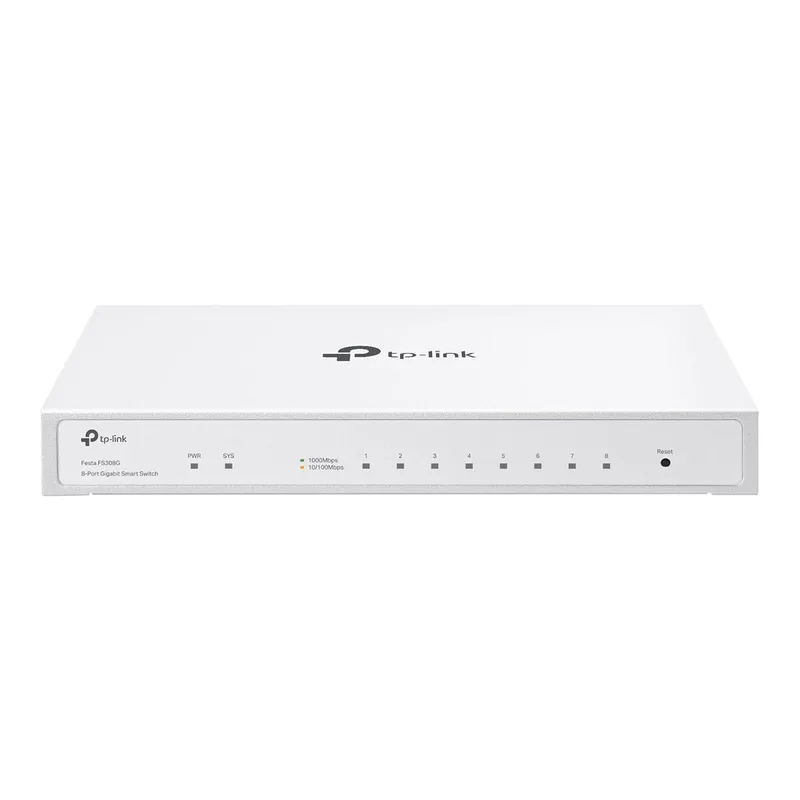Festa Festa FS308G 8-Port Gigabit Switch, Optionaler PoE-Eingangsport, Kostenlose Cloud-Verwaltung, Statisches Routing, VLAN, ACL, IGMP Snooping, Lüfterloses Design by TP-Link – product photo